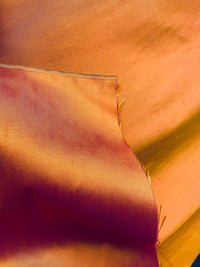 NEW Duchess Mable Designer 100% Silk Dupioni - Tangerine with Fuchsia Iridescence - Fancy Styles Fabric Pierre Frey Lee Jofa Brunschwig & Fils
