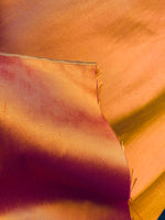 NEW Duchess Mable Designer 100% Silk Dupioni - Tangerine with Fuchsia Iridescence