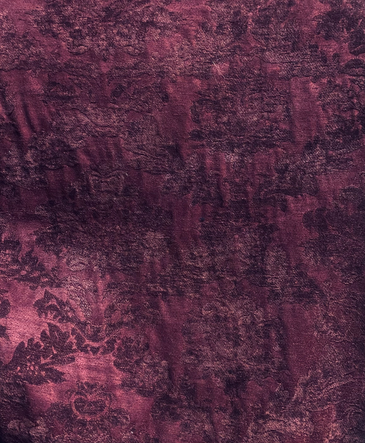 NEW! Lady Janet Designer Medallion Burnout Chenille Velvet Fabric - Antique Red - Fancy Styles Fabric Pierre Frey Lee Jofa Brunschwig & Fils