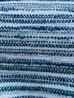 New! SUNBRELLA Navy Indigo Blue Stripes Boucle Waterproof Indoor Outdoor Upholstery Fabric