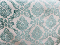 NEW Duke Raphael Designer Velvet Chenille Burnout Medallion Upholstery Fabric - French Blue - Fancy Styles Fabric Pierre Frey Lee Jofa Brunschwig & Fils