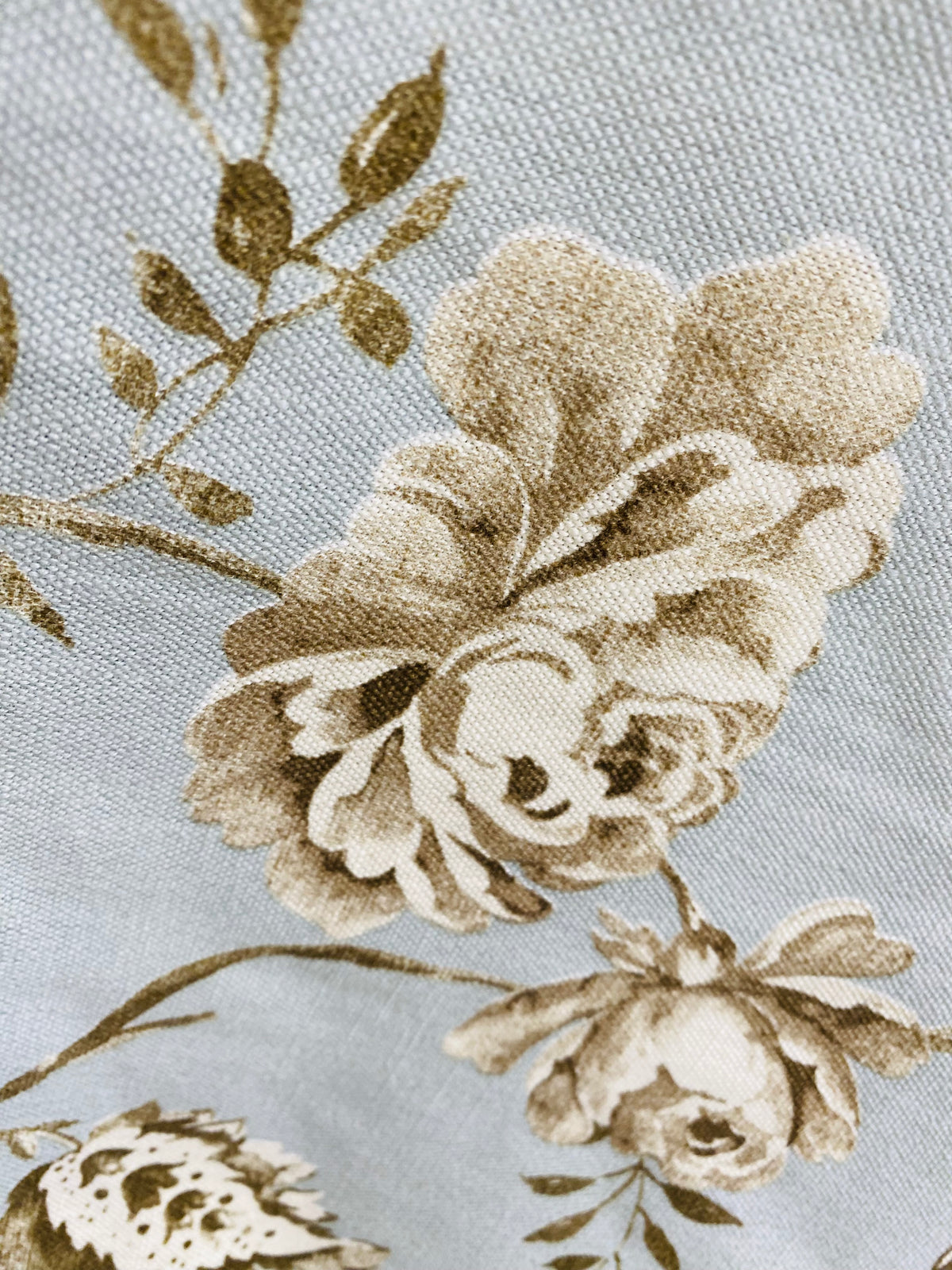 SALE! NEW! Miss Connie Designer Floral Drapery Upholstery Fabric- Eggshell Blue - Fancy Styles Fabric Pierre Frey Lee Jofa Brunschwig & Fils
