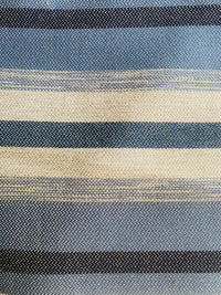 New! SUNBRELLA Novelty Waterproof Indoor Outdoor Natural Blue Indigo Stripe Upholstery and Decorating Fabric - Fancy Styles Fabric Pierre Frey Lee Jofa Brunschwig & Fils