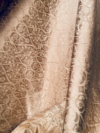 NEW! Princess Heart 100% Silk Satin Novelty Jacquard Damask Fabric- Pink - Fancy Styles Fabric Pierre Frey Lee Jofa Brunschwig & Fils