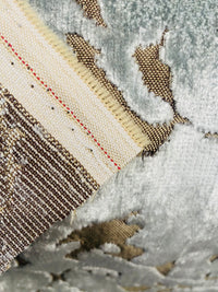 NEW! Duke Santori Designer Venetian Italian Burnout Medallion Chenille Velvet Silver-Blue Bronze Fabric Upholstery - Fancy Styles Fabric Pierre Frey Lee Jofa Brunschwig & Fils