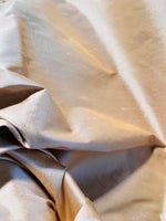 App Sale: Duchess Mable Designer 100% Silk Dupioni Fabric Solid Pink Cream