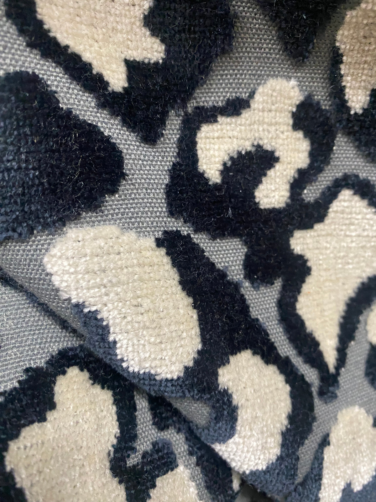 NEW Duchess Dugan Snow Leopard Novelty Upholstery Velvet Made in Italy Black Style# HG10004 - Fancy Styles Fabric Pierre Frey Lee Jofa Brunschwig & Fils