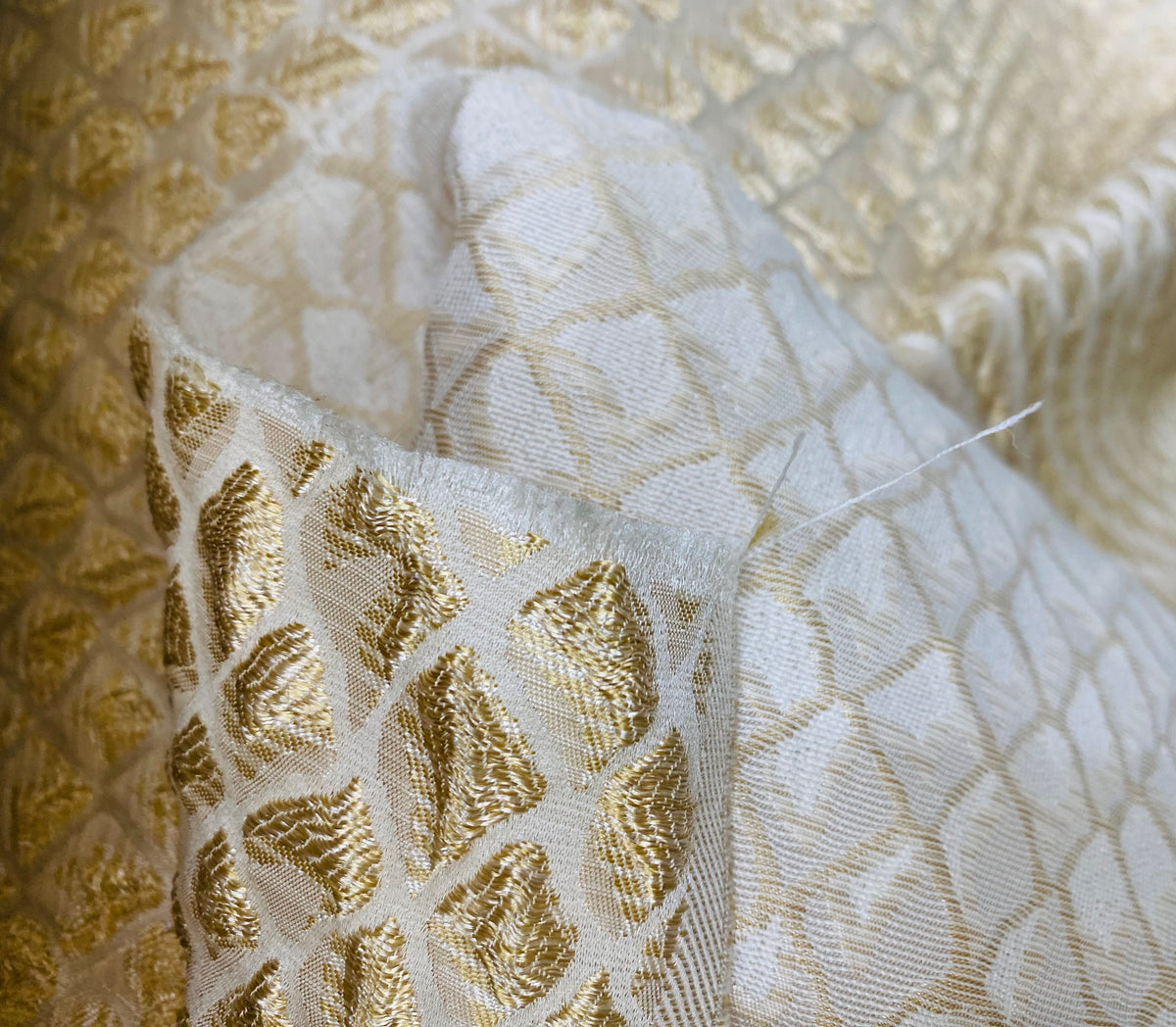 NEW! Duchess Fante Brocade Satin Fabric- Champagne- Diamond Upholstery Neoclassical Louis - Fancy Styles Fabric Pierre Frey Lee Jofa Brunschwig & Fils