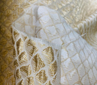 NEW! Duchess Fante Brocade Satin Fabric- Champagne- Diamond Upholstery Neoclassical Louis - Fancy Styles Fabric Pierre Frey Lee Jofa Brunschwig & Fils