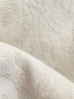 NEW! SALE! King Sam Brocade Jacquard Burnout Upholstery Chenille Italian Fabric- White Ivory Floral- Upholstery Neoclassical