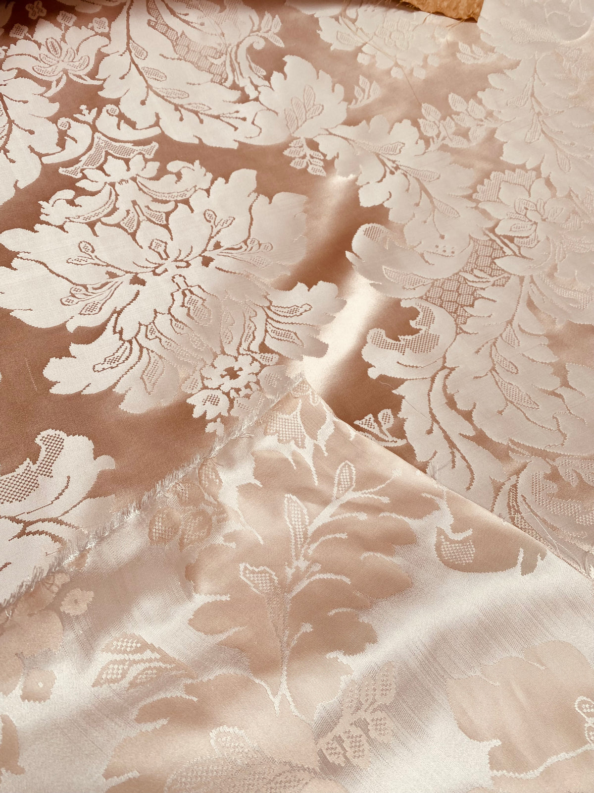NEW! Princess Pittara 100% Silk Satin Novelty Jacquard Damask Fabric- Pink - Fancy Styles Fabric Pierre Frey Lee Jofa Brunschwig & Fils