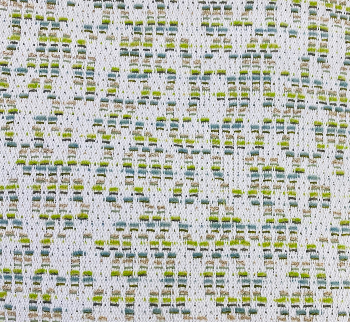 New! SUNBRELLA Novelty Boucle Waterproof Indoor Outdoor Lime Blue Beige Upholstery and Decorating Fabric - Fancy Styles Fabric Pierre Frey Lee Jofa Brunschwig & Fils