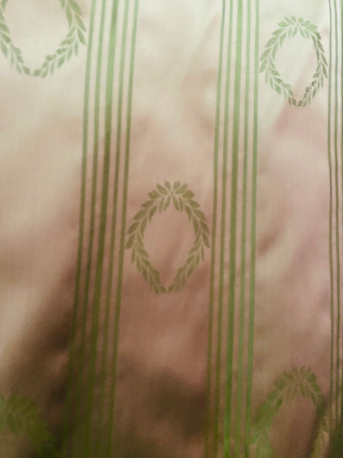 NEW! Princess Pitta 100% Silk Taffeta Novelty Jacquard Stripe Fabric- Pink and Green - Fancy Styles Fabric Pierre Frey Lee Jofa Brunschwig & Fils