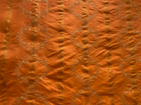 NEW Queen Katjia Novelty Floral Embroidered 100% Silk Fabric in Rust Burnt Orange - Fancy Styles Fabric Pierre Frey Lee Jofa Brunschwig & Fils
