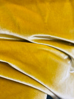 NEW! Emperor Duke 100% Silk Venetian Velvet Upholstery Fabric- Yellow