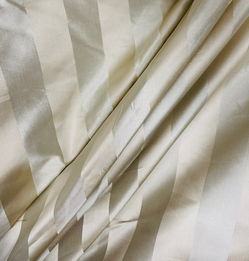 NEW Princess Sophie 100% Silk Fabric Ivory Stripes