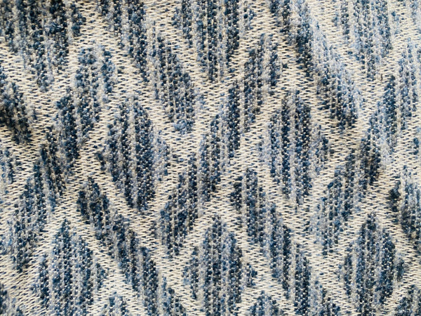 New! SUNBRELLA Indigo Blue Boucle Geometric Waterproof Indoor Outdoor Upholstery Fabric - Fancy Styles Fabric Pierre Frey Lee Jofa Brunschwig & Fils