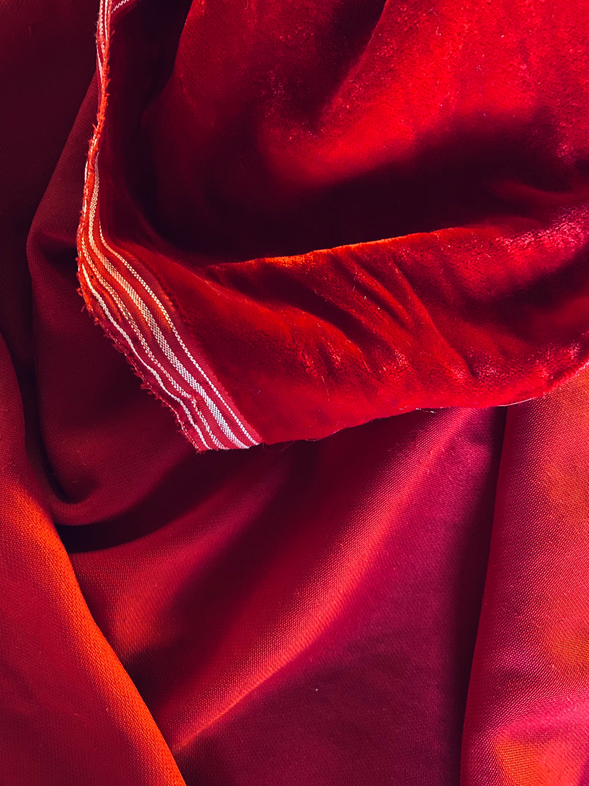 NEW! Prince Jeffrey Red Silk Poly Velvet Fabric - Fancy Styles Fabric Pierre Frey Lee Jofa Brunschwig & Fils
