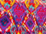 NEW Queen Shila Upholstery Tribal Velvet Fabric Imported from Belgium- Red Purple Melange