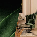 New Prince Oliver 100% Cotton made in Belgium Velvet Fabric in Central Park Green