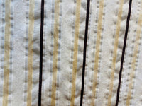 NEW Lady Matide Designer Upholstery Stripe Velvet  Fabric -Brown Cream Beige - Fancy Styles Fabric Pierre Frey Lee Jofa Brunschwig & Fils