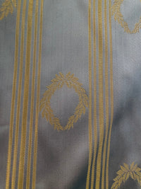 NEW! Princess Pitta 100% Silk Taffeta Novelty Jacquard Stripe Fabric- Gold and Grey - Fancy Styles Fabric Pierre Frey Lee Jofa Brunschwig & Fils