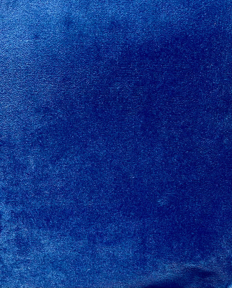NEW! Custom Color, limited quantity of 50 yards: Prince Burgess Designer Upholstery Cotton Velvet Fabric - Bangle Blue
