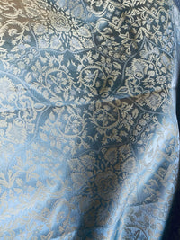 NEW Sir Enzo 100% Silk Taffeta Interior Design Fabric Medallion Brocade French Yellow and Blue - Fancy Styles Fabric Pierre Frey Lee Jofa Brunschwig & Fils