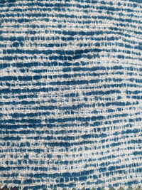 New! SUNBRELLA Navy Indigo Blue White Melange Boucle Waterproof Indoor Outdoor Upholstery Fabric - Fancy Styles Fabric Pierre Frey Lee Jofa Brunschwig & Fils