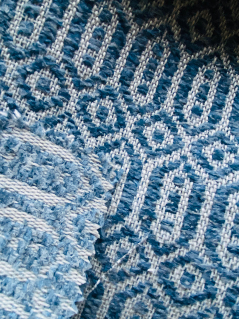 New! SUNBRELLA Novelty Boucle Waterproof Indoor Outdoor Blue Upholstery and Decorating Fabric