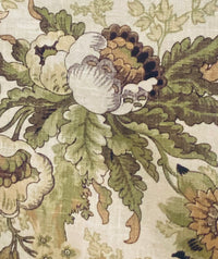 NEW! Prince Jeppa Novelty 100% Linen Fabric Floral - Green and Natural - Fancy Styles Fabric Pierre Frey Lee Jofa Brunschwig & Fils