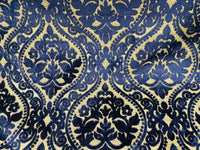 NEW! Sir Sanders Novelty Burnout Medallion Chenille Velvet Fabric - Indigo Navy Blue- Upholstery - Fancy Styles Fabric Pierre Frey Lee Jofa Brunschwig & Fils
