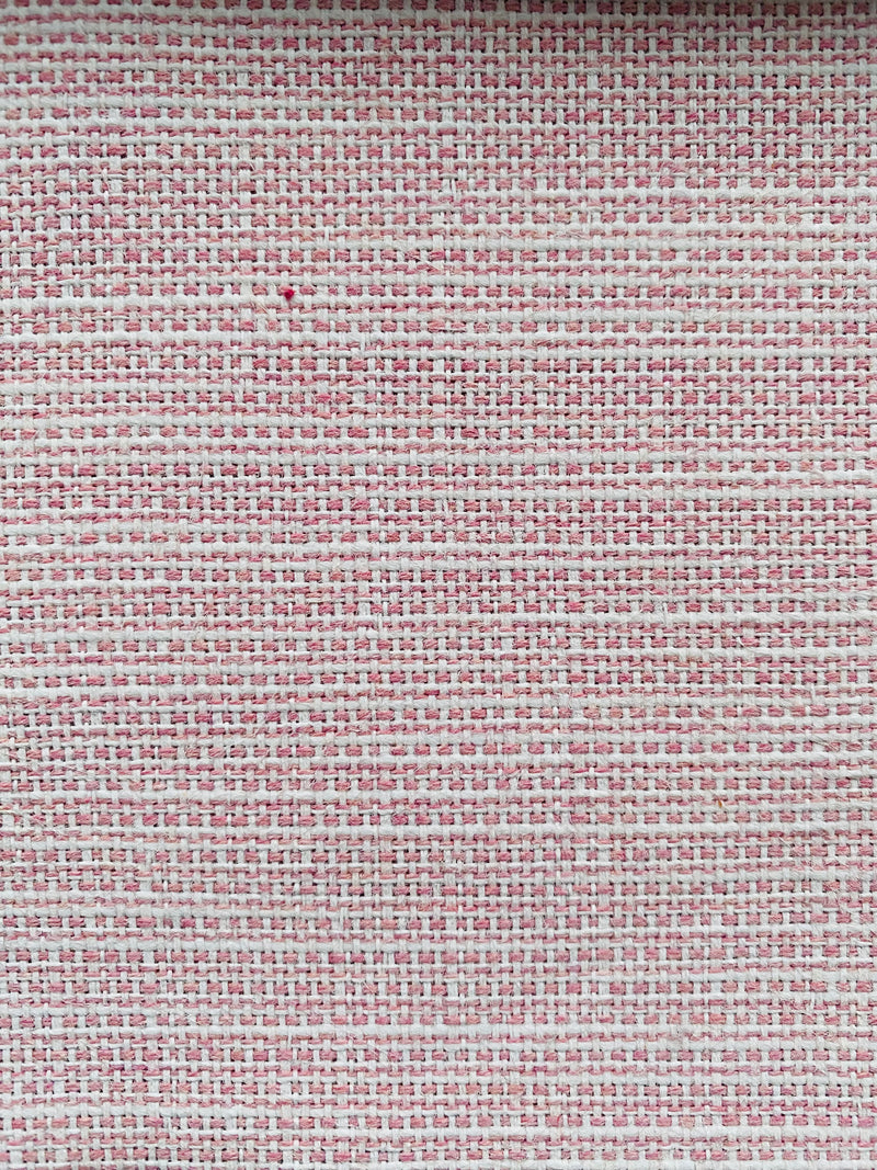 New! SUNBRELLA Pink Stripes Linen-Inspired Texture Waterproof Indoor Outdoor Upholstery Fabric