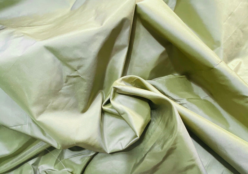 App Sale: Lady Lisa 100% Silk Taffeta Fabric Solid Icy Pistachio Green