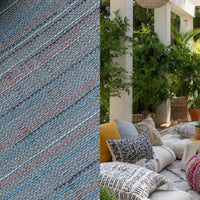 New! SUNBRELLA Grey Navy Indigo Blue Pink Dot Stripes Waterproof Indoor Outdoor Upholstery Fabric - Fancy Styles Fabric Pierre Frey Lee Jofa Brunschwig & Fils