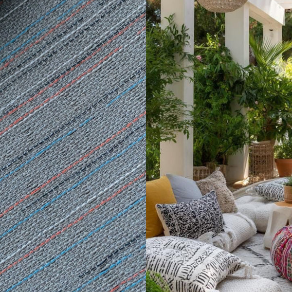 New! SUNBRELLA Grey Navy Indigo Blue Pink Dot Stripes Waterproof Indoor Outdoor Upholstery Fabric - Fancy Styles Fabric Pierre Frey Lee Jofa Brunschwig & Fils