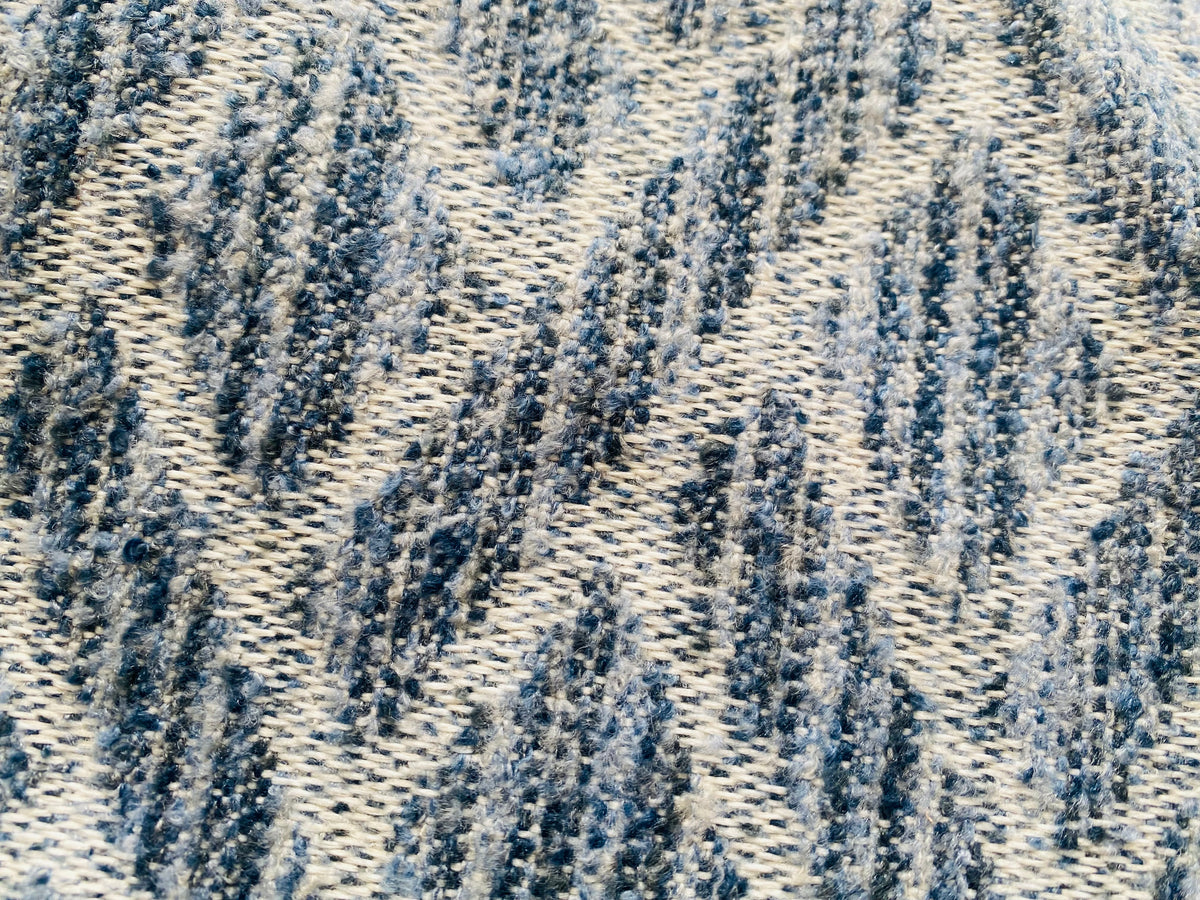 New! SUNBRELLA Indigo Blue Boucle Geometric Waterproof Indoor Outdoor Upholstery Fabric - Fancy Styles Fabric Pierre Frey Lee Jofa Brunschwig & Fils