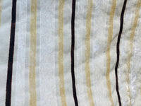 NEW Lady Matide Designer Upholstery Stripe Velvet  Fabric -Brown Cream Beige - Fancy Styles Fabric Pierre Frey Lee Jofa Brunschwig & Fils