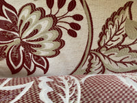 New! Sale! 50% Off 10 yard roll- Miss Florentine Brocade Floral Upholstery & Drapery Fabric- Red - Fancy Styles Fabric Pierre Frey Lee Jofa Brunschwig & Fils