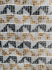 New! SUNBRELLA Taupe and Indigo Blue Boucle Waterproof Indoor Outdoor Upholstery Fabric - Fancy Styles Fabric Pierre Frey Lee Jofa Brunschwig & Fils