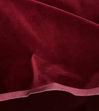 New Prince Oliver 100% Cotton made in Belgium Velvet Fabric in Dark Rust Red - Fancy Styles Fabric Pierre Frey Lee Jofa Brunschwig & Fils