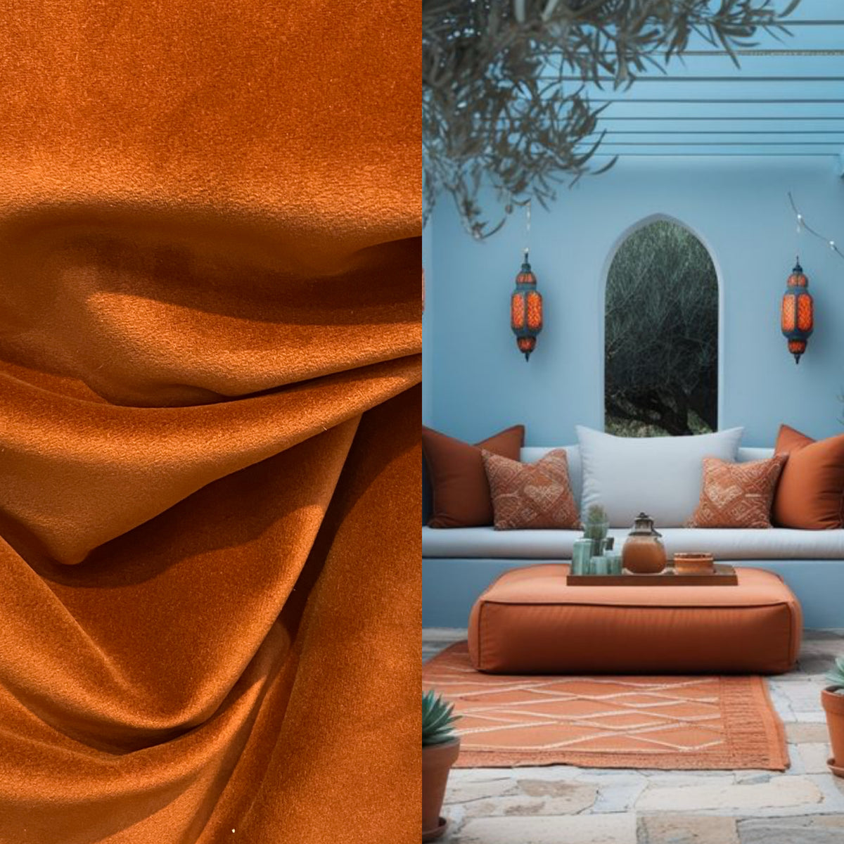 NEW Princess Paulette Heavy Weight Soft Velvet Upholstery Fabric - Terra Cotta - Fancy Styles Fabric Pierre Frey Lee Jofa Brunschwig & Fils