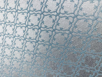 NEW Prince Lenmar Antique Inspired Eggshell Silver Blue Satin Geometric Upholstery Fabric - Fancy Styles Fabric Pierre Frey Lee Jofa Brunschwig & Fils