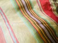 NEW Prince Antoine 100% Silk Taffeta Interior Design Fabric Stripes Motif - Fancy Styles Fabric Pierre Frey Lee Jofa Brunschwig & Fils
