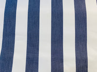NEW Lady Jacqueline Faded Navy Waterproof Decorating Fabric - 3” Navy And White Stripes - Upholstery 55” Wide - Fancy Styles Fabric Pierre Frey Lee Jofa Brunschwig & Fils