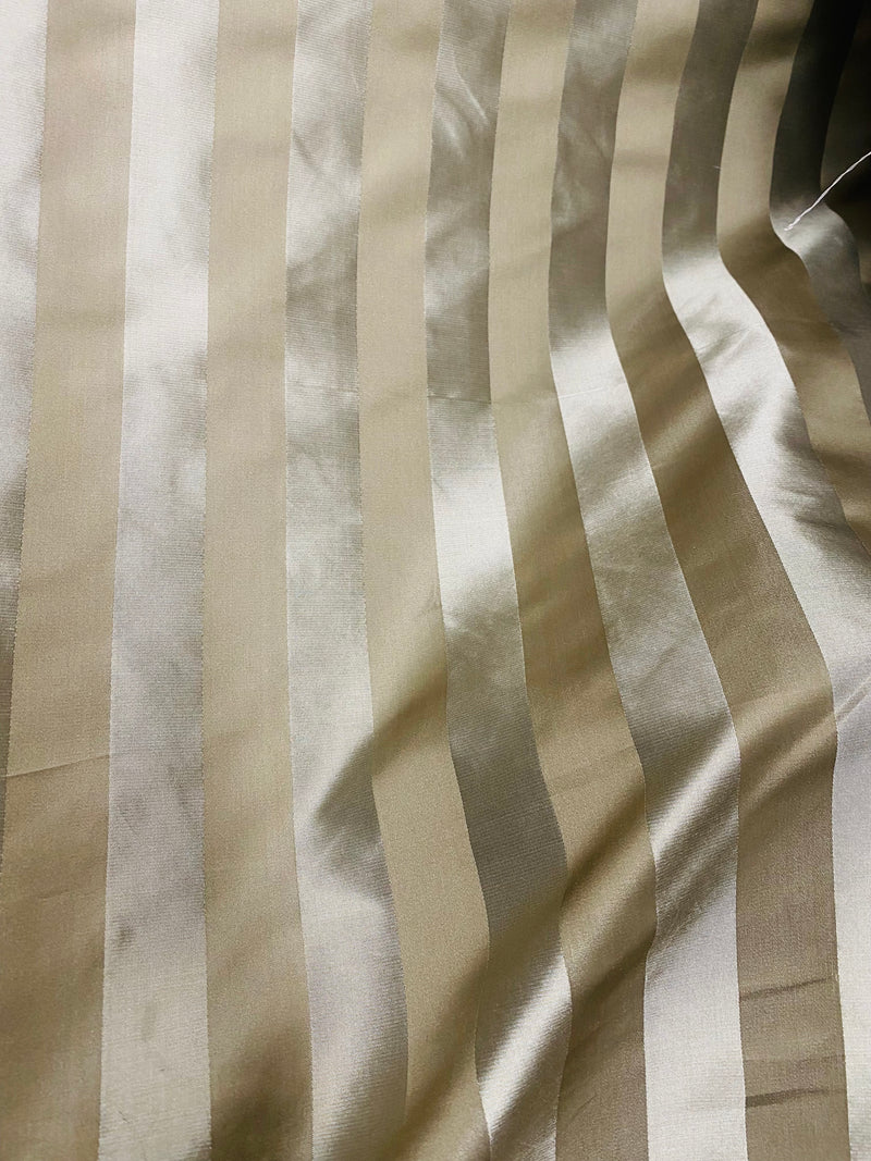 NEW Princess Sophie 100% Silk Fabric Gold Stripes