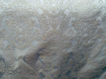 NEW! King Jeffra 100% Silk Taffeta Novelty Jacquard Drapery Fabric in Damask- Silvery Blue