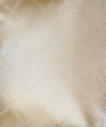 NEW Sir Davidoff Satin Diamond Fleur De Lis Drapery Upholstery Fabric - Gold