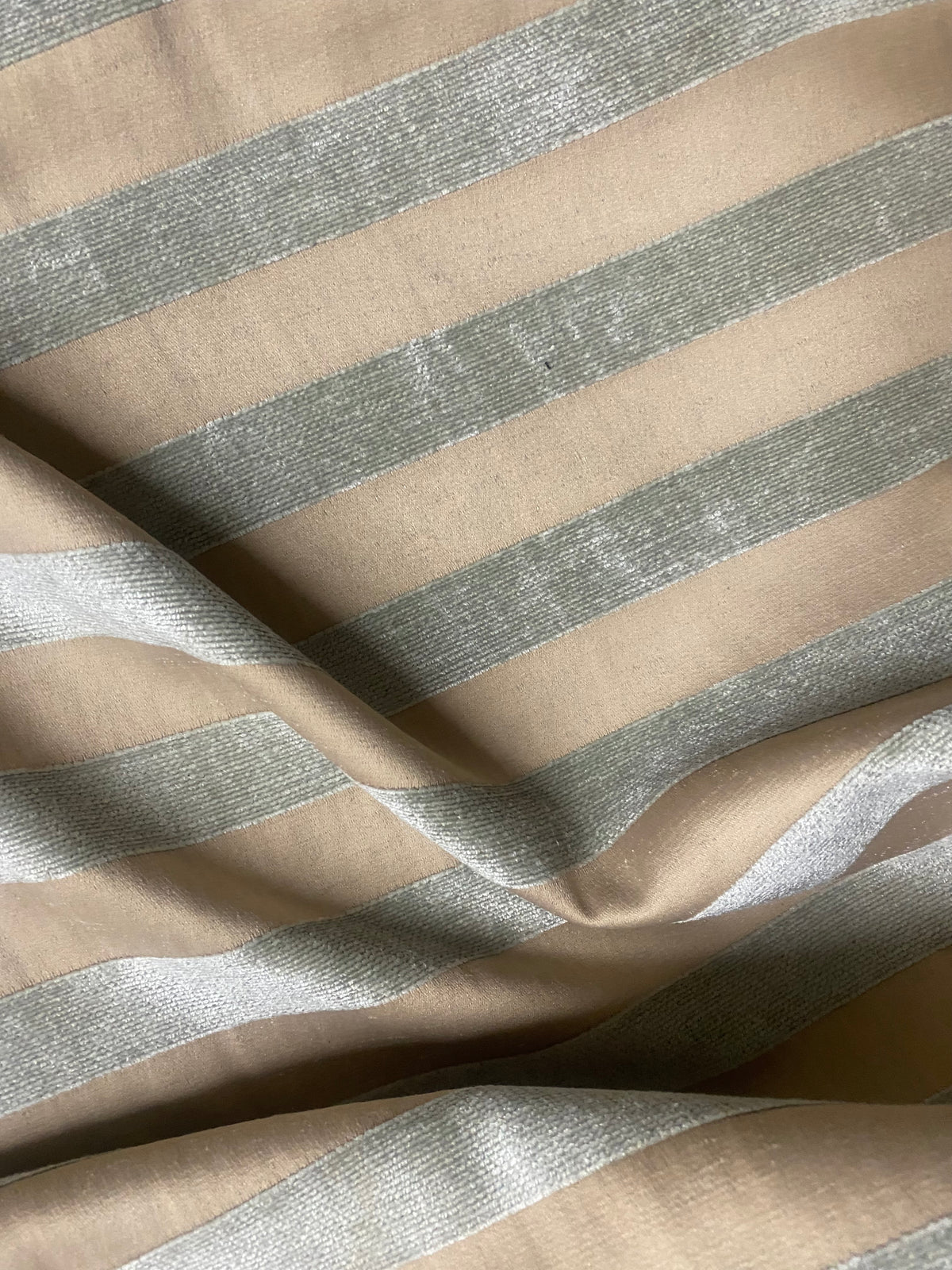 NEW! Lady Janet STRIPE Designer Medallion Burnout Chenille Velvet Fabric - Aqua & Shell - Fancy Styles Fabric Pierre Frey Lee Jofa Brunschwig & Fils