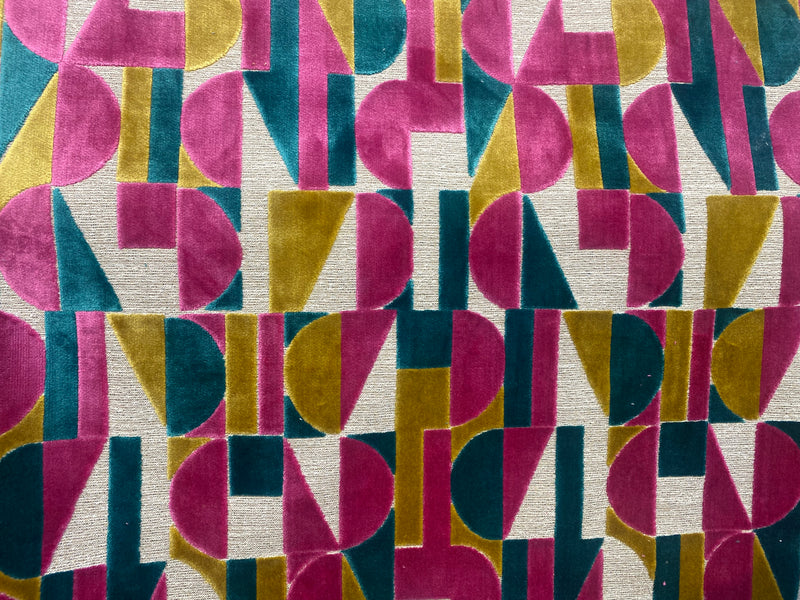 NEW! Emperor Andre Designer Italian Burnout Multicolor Fabric for Upholstery